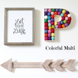 Felt Ball Alphabet Letters Play, Nursery Decor, Balls, Kids Bedroom, Filled Letter, Pom Playroom, Wall Decoration - thumbnail 3