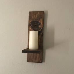 Wood Wall Sconce Candle Holder - thumbnail 3