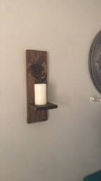 Wood Wall Sconce Candle Holder - thumbnail 1