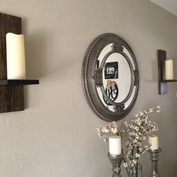 Wood Wall Sconce Candle Holder - thumbnail 4