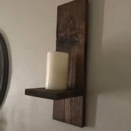Wood Wall Sconce Candle Holder - thumbnail 2