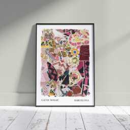 Antonio Gaudi Tiles Art Print Spanish Ceramic Pattern Wall Decor - thumbnail 3