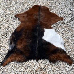 Genuine Goat Skin Rug Natural Leather Hide, Soft Fur - thumbnail 3