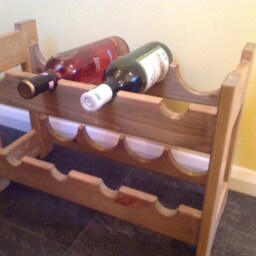 Handmade Pine Wine Rack - thumbnail 3