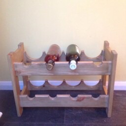 Handmade Pine Wine Rack - thumbnail 2