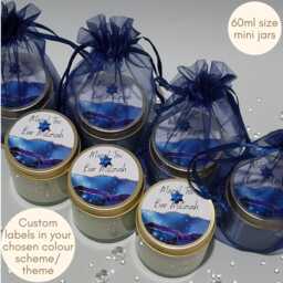 Personalised Bar Mitzvah Favours Scented Soy Candle Mazel Tov Gifts - thumbnail 1