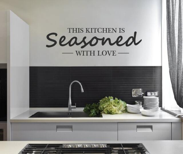 Kitchen Wall Stickers This Is Seasoned With Love Sticker Cooking Decal Decor Wall Vinyl - image 1