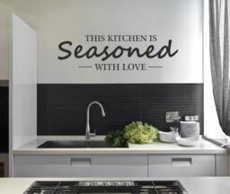 Kitchen Wall Stickers This Is Seasoned With Love Sticker Cooking Decal Decor Wall Vinyl - thumbnail 1