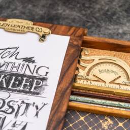 Wooden Sketchbox - Walnut Art Supply Box, Handcrafted Artist Storage, Drawing Organizer, Portable Paint Tool Case, Gift For Creatives - thumbnail 2