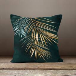 Emerald Green Cushion Cover-Flower Pillow Case-Decorative Cover-Home Decor Case-Gift For Her Cushion-Handmade Material - thumbnail 4