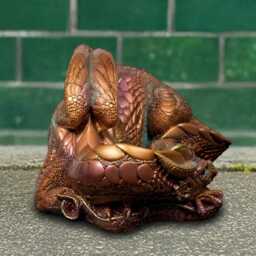 Unique Concrete Dragon Sculpture Stone Curled Figure Outdoor Animal Ornament Large Garden Statue Handmade Cement Decor - thumbnail 2