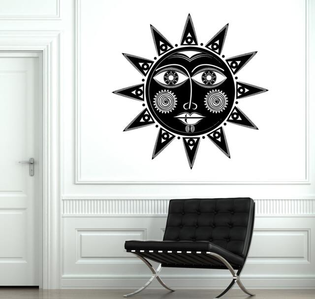 Wall Decal Sun Tribal Ornament Cool Mural Vinyl Sticker 1850Dz - image 1