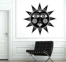 Wall Decal Sun Tribal Ornament Cool Mural Vinyl Sticker 1850Dz - thumbnail 1