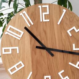 Clock Wall Wood Clock Oak 40cm/15.75 - thumbnail 4