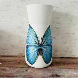 Blue Butterfly Vase, Pretty Themed Gifts, Butterflies, Decorations, Centre Piece, Flower Vase - thumbnail 2