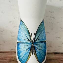 Blue Butterfly Vase, Pretty Themed Gifts, Butterflies, Decorations, Centre Piece, Flower Vase - thumbnail 3
