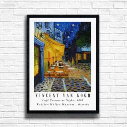 Van Gogh - Caf?? Terrace At Night Print Fine Art Reproduction - thumbnail 1