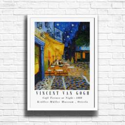 Van Gogh - Caf?? Terrace At Night Print Fine Art Reproduction - thumbnail 3