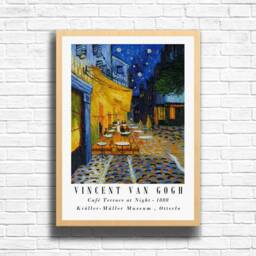 Van Gogh - Caf?? Terrace At Night Print Fine Art Reproduction - thumbnail 2