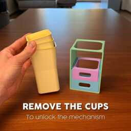 Rotating Desk Organizer Pen Holder, Pivot Storage Bins, Custom Colour Office Organiser - thumbnail 2