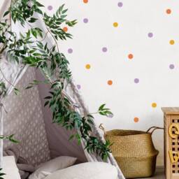 Polka Dot Wall Decals Kid's Room Vinyl Stickers - thumbnail 2