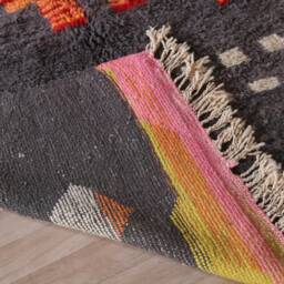 Authentic Boujaad Rug, Grey Moroccan Rug 5x7 Ft - thumbnail 4