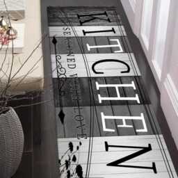 Velvet Kitchen Runner Mat, Machine Washable, Polyester, 180x60cm - Kitchen Decor - thumbnail 2