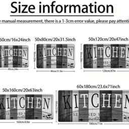 Velvet Kitchen Runner Mat, Machine Washable, Polyester, 180x60cm - Kitchen Decor - thumbnail 4