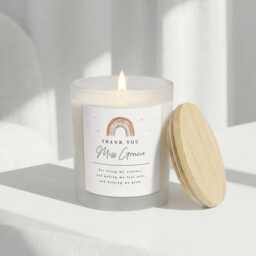Personalised Teacher Candle & Box - Thank You Gift Teaching Assistant Present Keepsake From Child