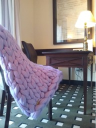 Super Bulky Merino Wool. Extreme Knitted Blanket. Big Stitch Carpet Choose From 70 Colors Lavender Color - thumbnail 1