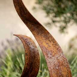 Garden Metal Sculpture Rustic Luxury Abstract Modern Art Outdoor Decor - thumbnail 4
