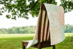 Baby Girl Quilt-Shabby Chic Nursery Or Toddler Bedding, Baby Girl Gift, Shower New Green Quilt, Peach Mom