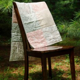 Baby Girl Quilt-Shabby Chic Nursery Or Toddler Bedding, Baby Girl Gift, Shower New Green Quilt, Peach Mom - thumbnail 4