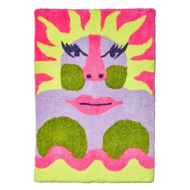 Tufted Tiki Drag Queen Wall Art, Rug, Neon Art, Hanging - image 1