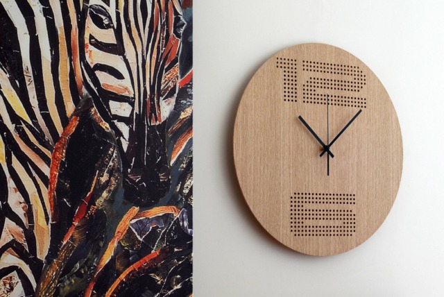 Anniversary Gift Ideas - Minimalist Wall Clock Housewarming Large Home Modern Wooden Clocks Couple - image 1