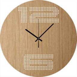 Anniversary Gift Ideas - Minimalist Wall Clock Housewarming Large Home Modern Wooden Clocks Couple - thumbnail 2