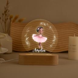 Ballet Girl Night Light Ballerina Nursery Room Lamp - thumbnail 1