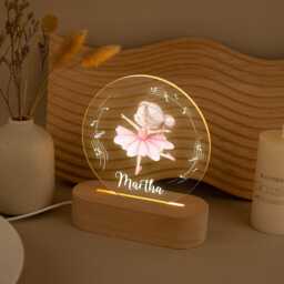 Ballet Girl Night Light Ballerina Nursery Room Lamp - thumbnail 2