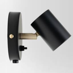 Lea Mid Century Modern Plug-In Wall Sconce Black With Shades Flush Mount Vanity Light Bedside Lamp Retro Fixture - thumbnail 2