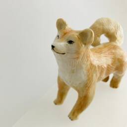 Handmade Ceramic Shiba Inu Figurine Custom Dog Memorial Statue - thumbnail 3