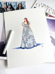 Original Regal Fashion Art, Penelope Inspired Illustration - thumbnail 1