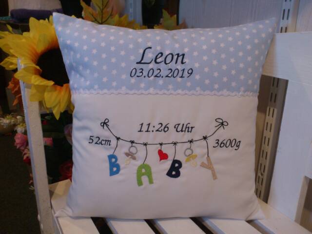 Pillow For Birth - Baby Clothesline Blue 07 - image 1