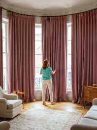 Thermal Blackout Velvet Curtains, Insulated Double Layer Drapes