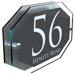 Modern Contemporary Property Number Door Signs Plaques - Apexa5-27Wa-S-C - thumbnail 2