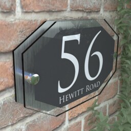 Modern Contemporary Property Number Door Signs Plaques - Apexa5-27Wa-S-C - thumbnail 1