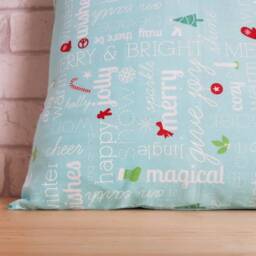 Festive Throw Pillow~Christmas Cushion~Merry & Bright Cushion~Seasonal Decor~Winter Decoration~Livingroom Decor - thumbnail 3