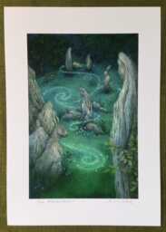 "The Stone Hares - Print From The ""Forest Of Enchantment Oracle" - thumbnail 1