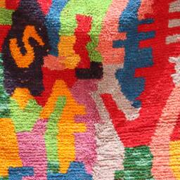 Colorful Moroccan Rug Handmade Wool Boujad Azilal Carpet - thumbnail 2