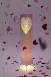 Valentine's Heart Wire 107 cm - 3'6 Design Original Hand Made Paper Lamp On A Wire Stand By Moodoo