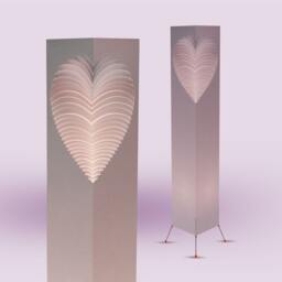 Valentine's Heart Wire 107 cm - 3'6 Design Original Hand Made Paper Lamp On A Wire Stand By Moodoo - thumbnail 2